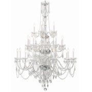 Traditional Crystal 25 Light 45" Chandelier in Polished Chrome