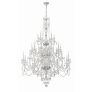 Traditional Crystal 25 Light 45" Chandelier in Polished Chrome
