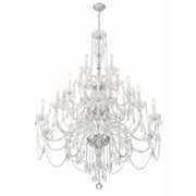 Traditional Crystal 25 Light 45" Chandelier in Polished Chrome