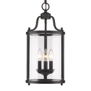 Payton 3-Light Lantern Pendant in Matte Black