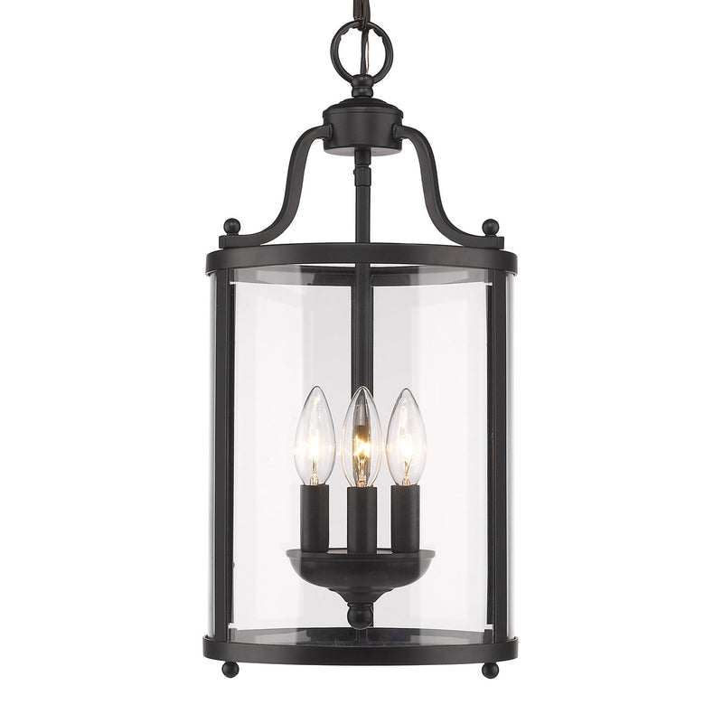 Payton 3-Light Lantern Pendant in Matte Black