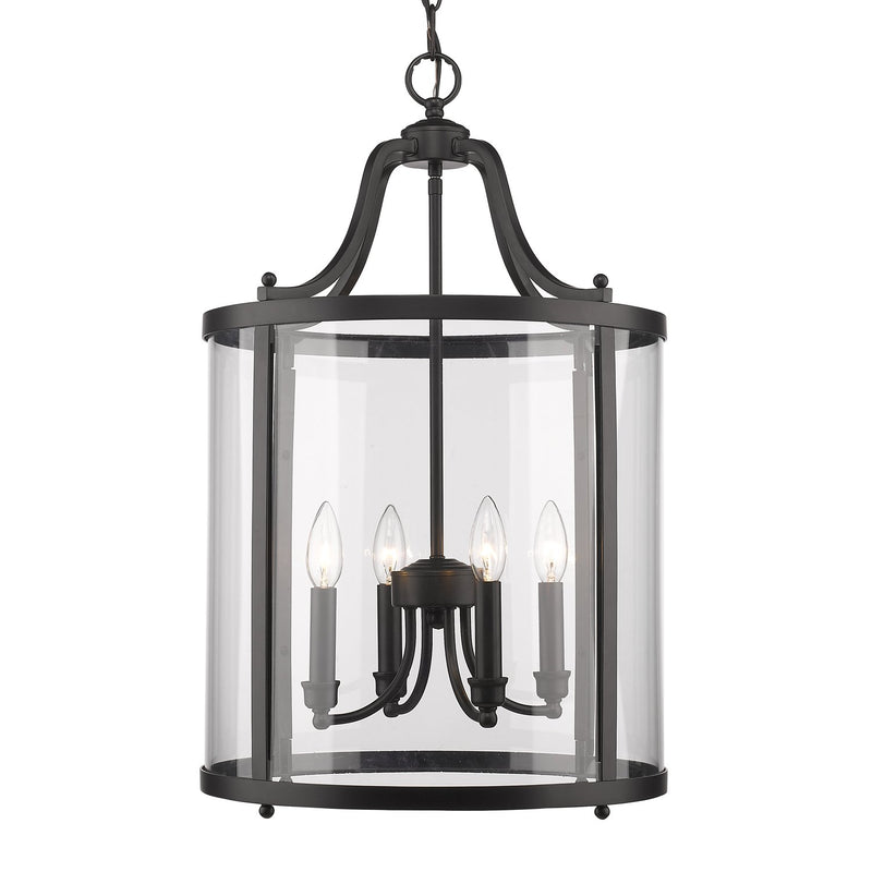 Payton 4-Light Lantern Pendant in Matte Black
