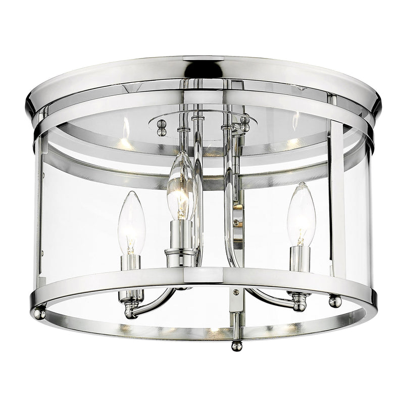 Payton 3-Light Flush Mount in Chrome