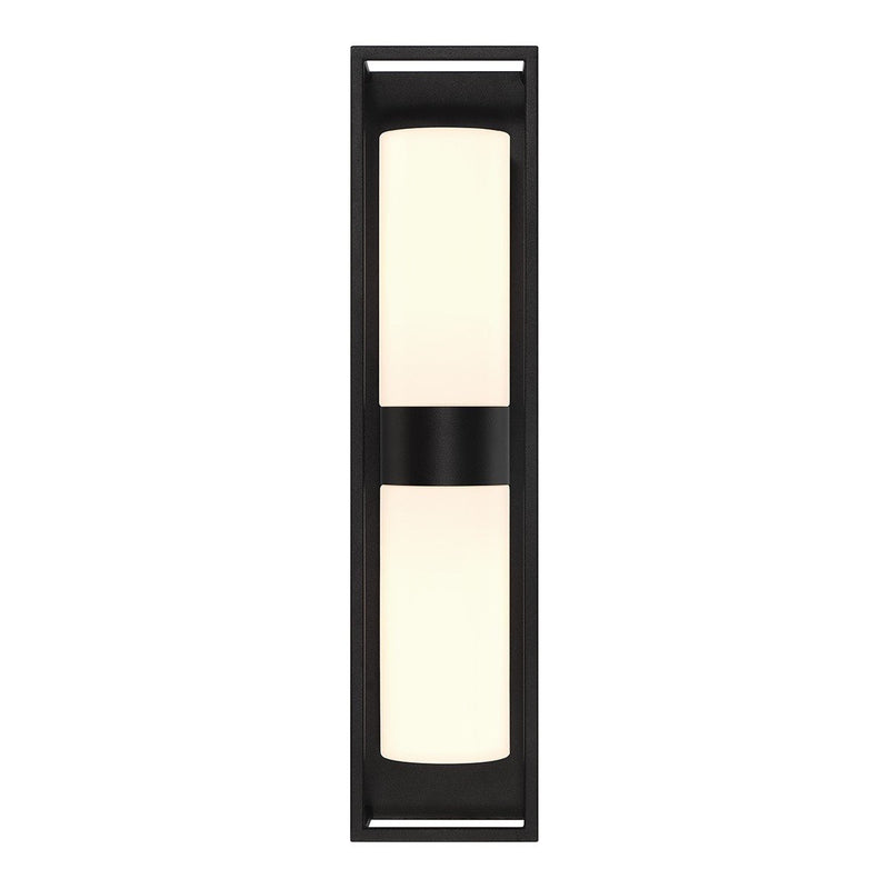 Ren 2-Light 23.2" Outdoor Wall Light in Powder Coat Black