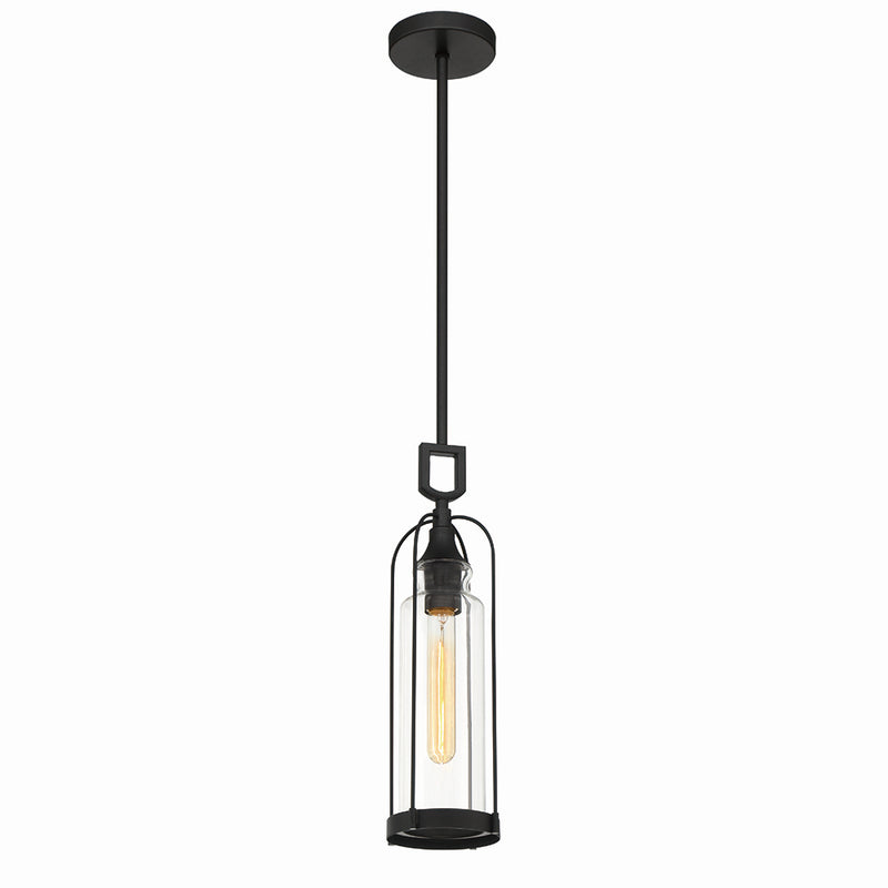 42727-019- Yasmin 1-Light Outdoor Pendant in Satin Black by Eurofase USA