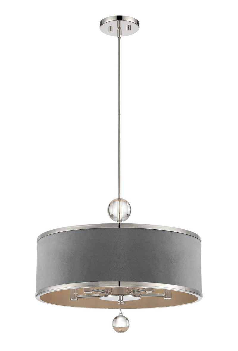 Luxour 5-Light Convertible Pendant in Polished Nickel