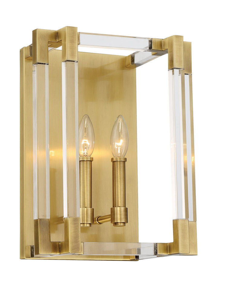 Prima Vista 2-Light Wall Sconce in Aged Antique Brass
