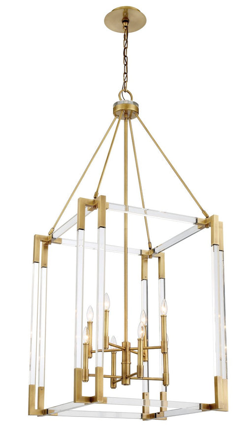 Prima Vista 8-Light Lantern Pendant in Aged Antique Brass