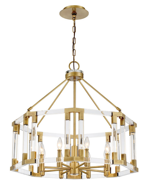 Prima Vista 8-Light Chandelier in Aged Antique Brass