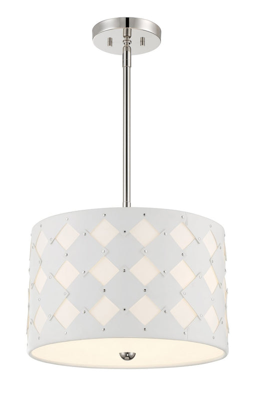 Patchwork Small 3-Light Pendant in Polished Nickel