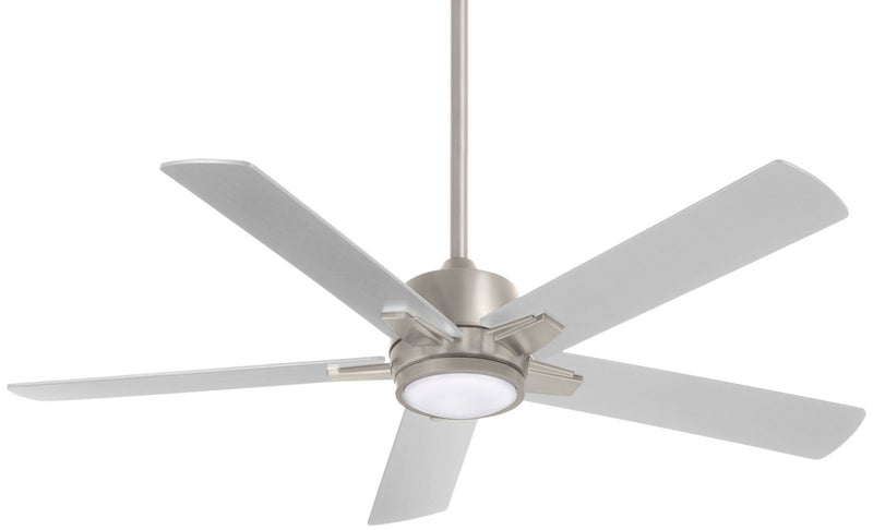 Stout 54" LED Ceiling Fan in Brushed Nickel / Silver