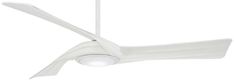 Curl 60" LED Ceiling Fan in Flat White