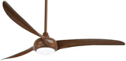 Light Wave 65" LED Ceiling Fan in Distressed Koa