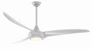 Light Wave 65" LED Ceiling Fan in Silver