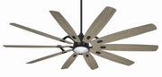 Barn H20 84" Outdoor LED Ceiling Fan in Coal / Seashore Grey