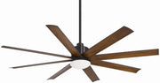 Slipstream 65" Outdoor LED Ceiling Fan in Coal / Distressed Koa