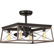 Briarwood 22" Outdoor Ceiling Fan with Light in Antique Bronze