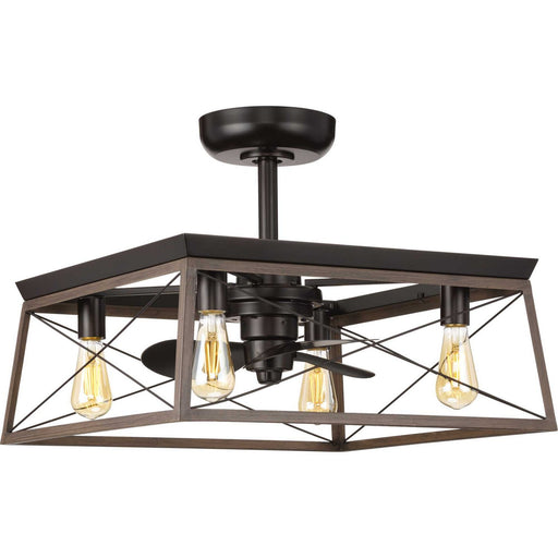 Briarwood 22" Outdoor Ceiling Fan with Light in Antique Bronze