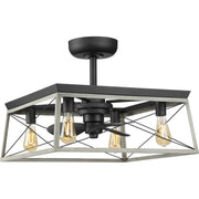 Briarwood 22" Outdoor Ceiling Fan with Light in Graphite