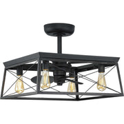Briarwood 22" Outdoor Ceiling Fan with Light in Matte Black