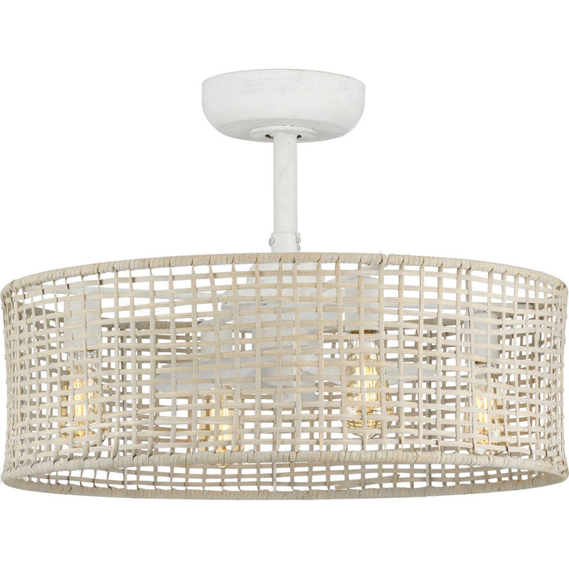 Belva LED Ceiling Fan in Cottage White - Lamps Expo