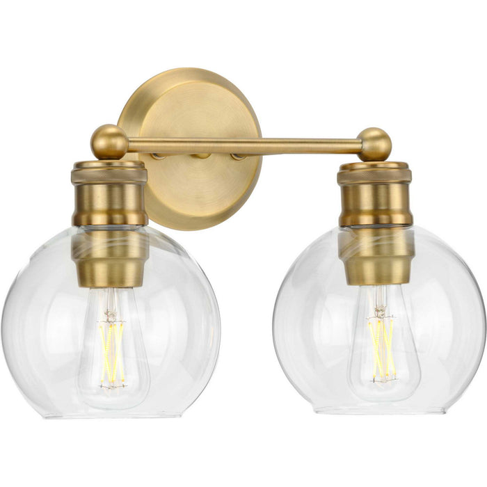 Hansford Two Light Bath Bracket in Vintage Brass