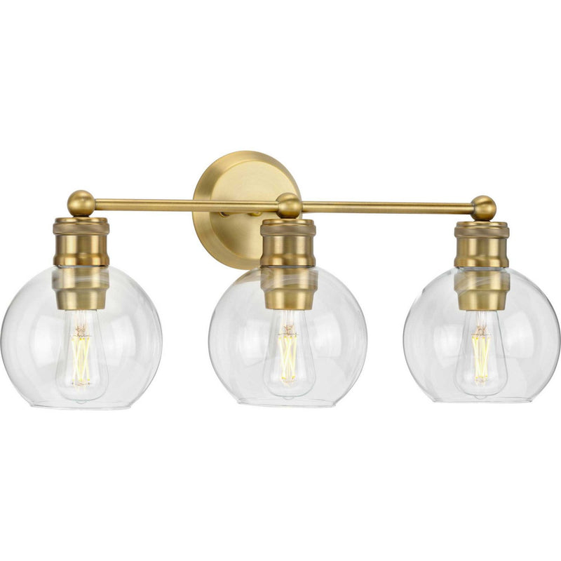 Hansford 3-Light Bath Vanity Light in Vintage Brass