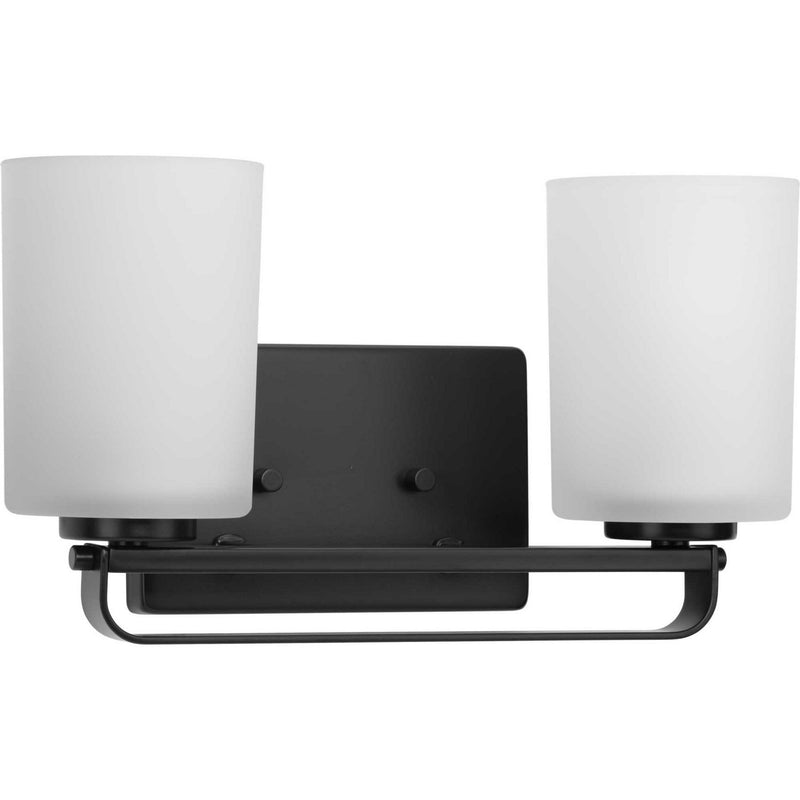 League 2-Light Bath Vanity Light in Matte Black