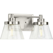 Hinton 2-Light Bath Vanity Light in Brushed Nickel