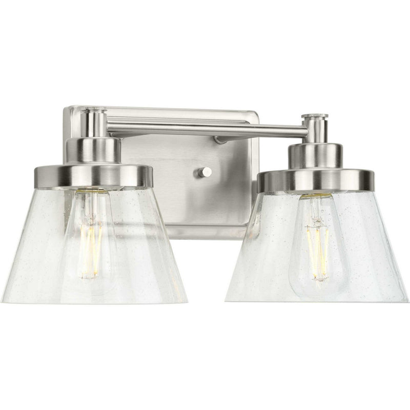 Hinton 2-Light Bath Vanity Light in Brushed Nickel
