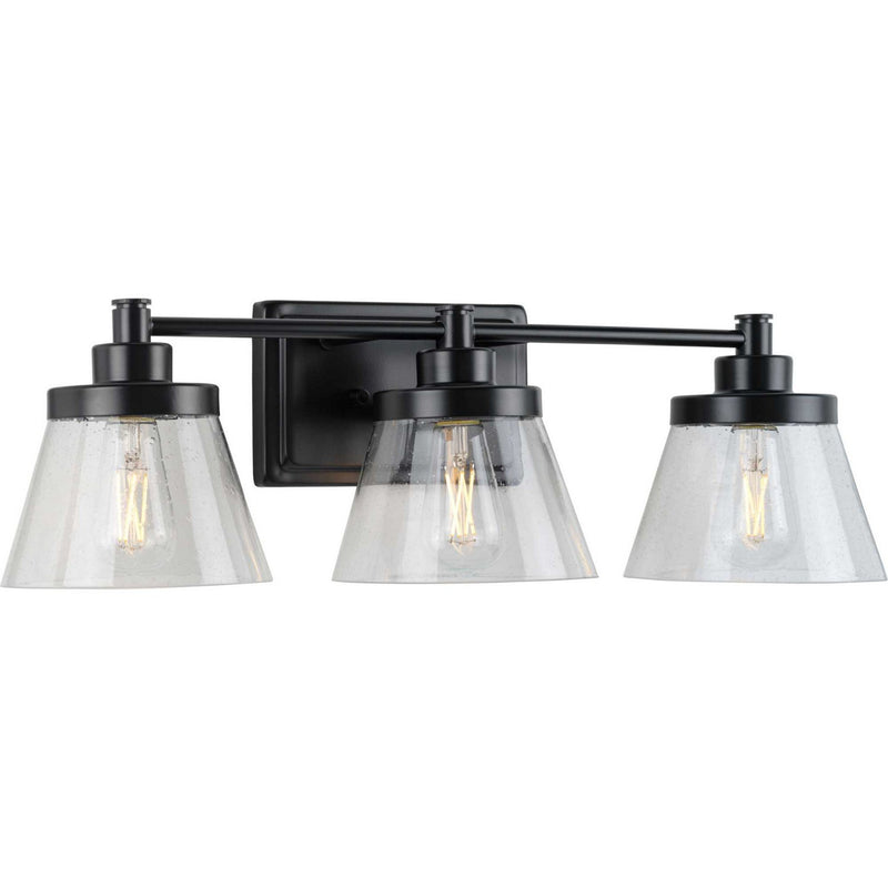 Hinton 3-Light Bath Vanity Light in Matte Black