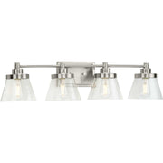 Hinton 4-Light Bath Vanity Light in Brushed Nickel