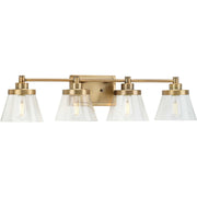 Hinton 4-Light Bath Vanity Light in Vintage Brass