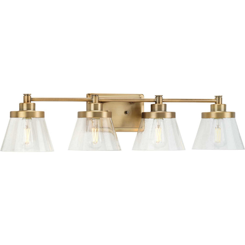 Hinton 4-Light Bath Vanity Light in Vintage Brass