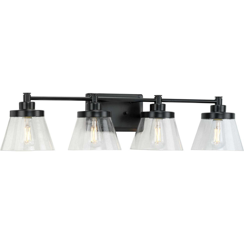 Hinton 4-Light Bath Vanity Light in Matte Black