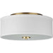 Inspire Two Light Semi-Flush Mount in Satin Brass