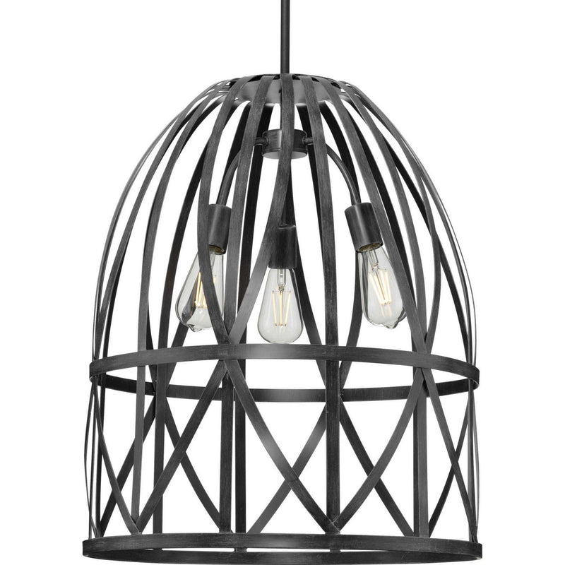 Chastain 3-Light Pendant in Cerused Black Oak