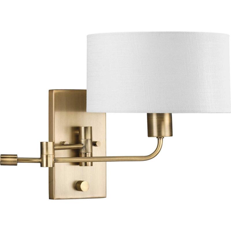 Carrick Swing Arm Wall Lamp in Vintage Brass