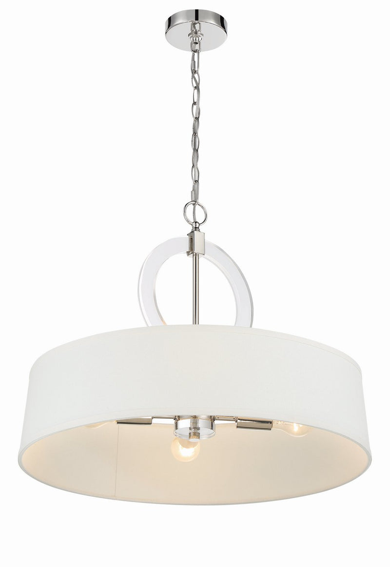 Cape Coral 4-Light Pendant in Polished Nickel