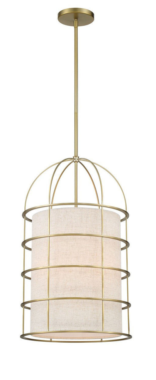 Gateway Park 4-Light Pendant in Soft Brass