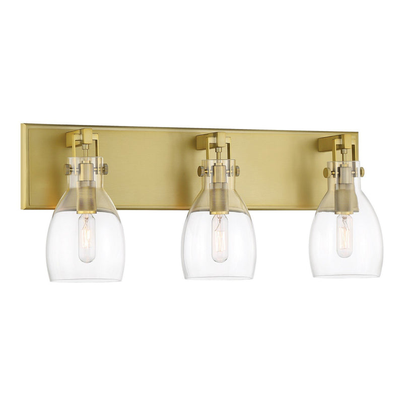 Tiberia 3-Light Bath Vanity Light in Soft Brass
