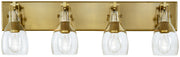 Tiberia 4-Light Bath Vanity Light in Soft Brass