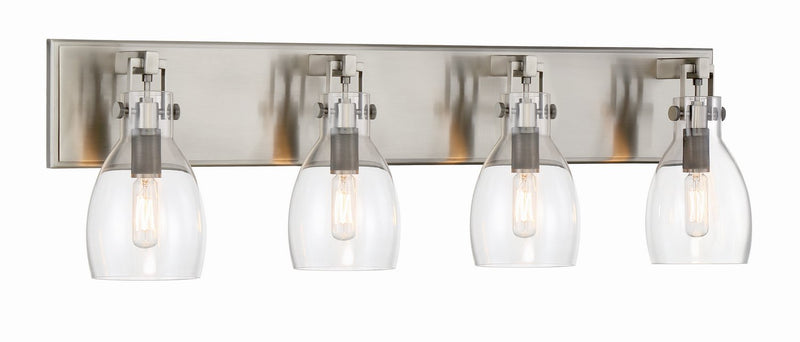 Tiberia 4-Light Bath Vanity Light in Plated Pewter
