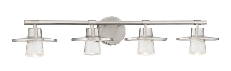 Beacon Avenue 4-Light LED Bath Vanity Light in Brushed Nickel