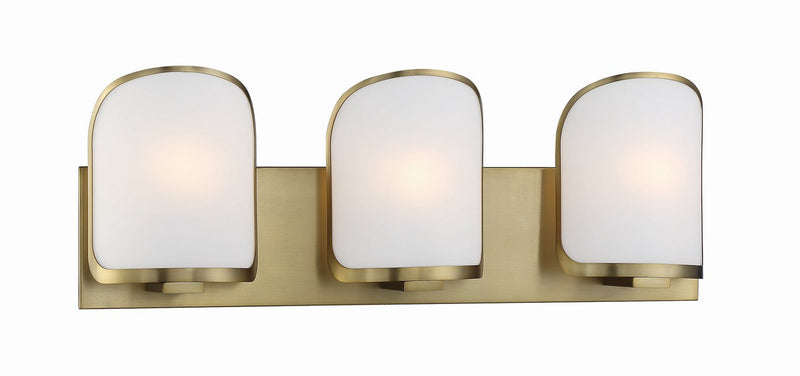 Bishop Crossing 3-Light Bath Vanity Light in Soft Brass