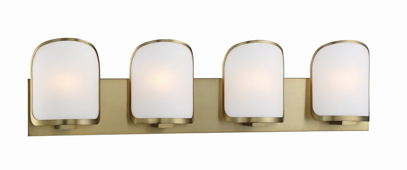 Bishop Crossing 4-Light Bath Vanity Light in Soft Brass