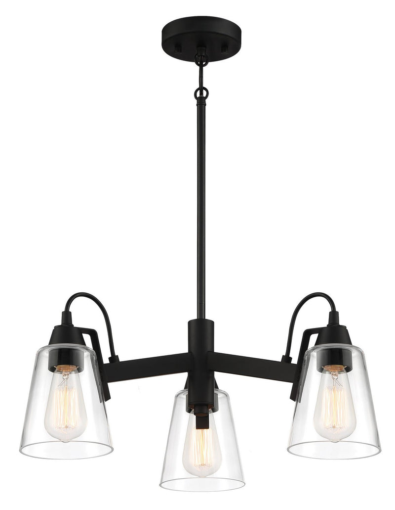Beckonridge 3-Light Chandelier in Coal
