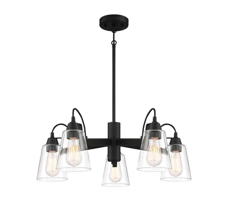 Beckonridge 5-Light Chandelier in Coal