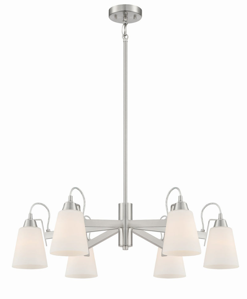 Beckonridge 6-Light Chandelier in Brushed Nickel