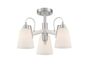 Beckonridge 3-Light Semi-Flush Mount in Brushed Nickel